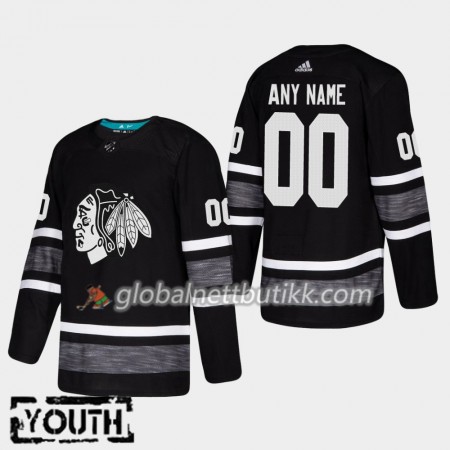 Chicago Blackhawks Hockeydrakt Custom Svart 2019 NHL All-Star Adidas Authentic - Barn